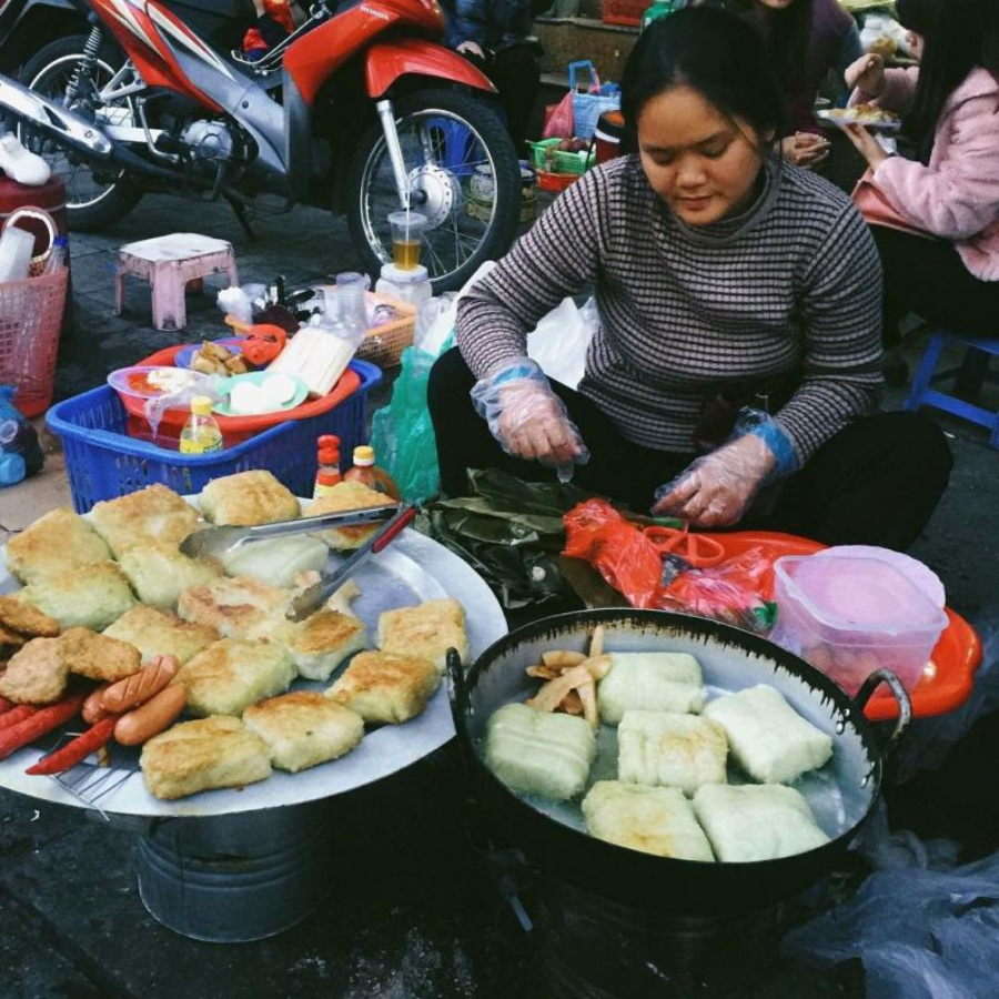 bánh chưng rán hà nội