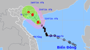 Bão số 2 - Đổi hướng di chuyển