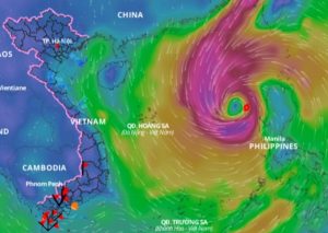 Bão Trà Mi - Với đường đi bất thường