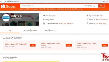 Bạn có thể mua hàng của Điện tử 4U trên Shopee