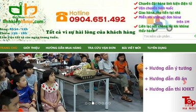 Website của cửa hàng linh kiện Đức Huy