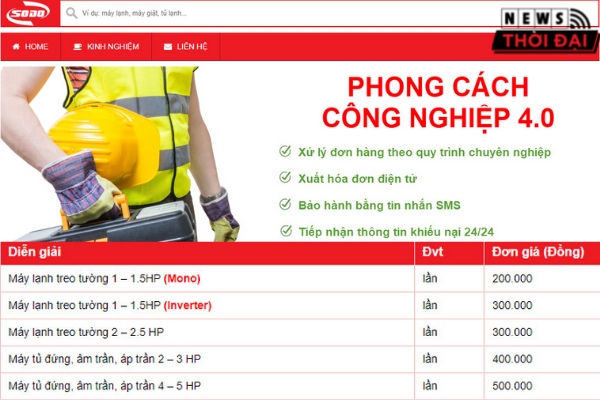 Bảng giá vệ sinh máy lạnh Bình Tân của Số Đỏ