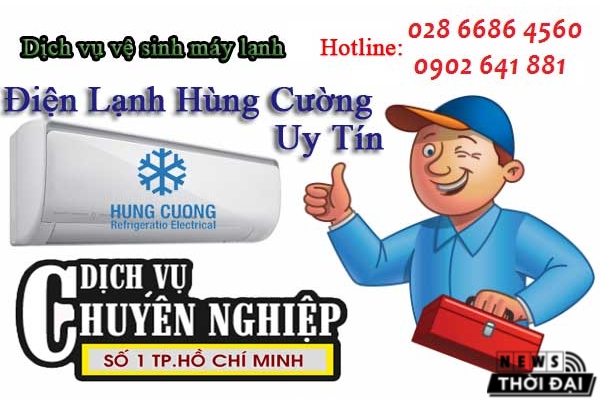 Dịch vụ vệ sinh máy lạnh Bình Tân của Hùng Cường