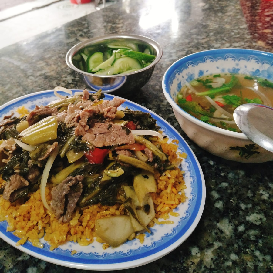 cơm rang dưa bò hà nội