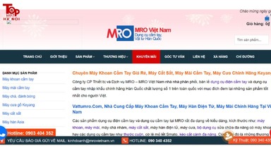 MRO là nhà cung cấp dụng cụ điện cầm tay uy tín