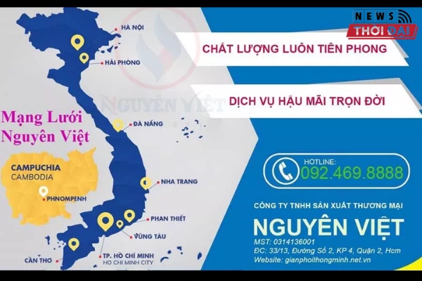 Sản phẩm của Nguyên Việt đang có mặt ở khách nơi