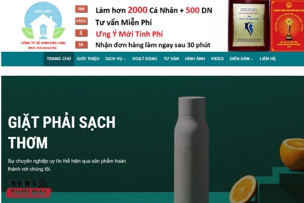 Website dịch vụ giặt rèm cửa quận 2 - Bảo Linh