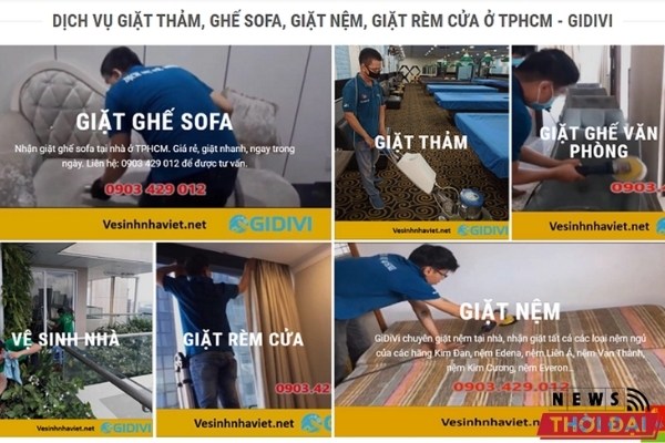 Các dịch vụ giặt sấy của GIDIVI