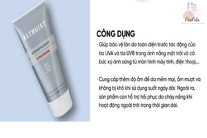 Review kem chống nắng Altruist