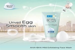 Sữa rửa mặt Hadalabo AHA + BHA Face Wash