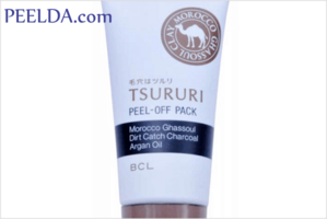 Tsururi Peel Off Pack Black Head Clay Ghassoul Mask.