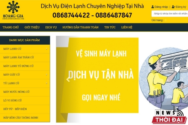 Đặt dịch vụ ở Hoàng Gia qua website