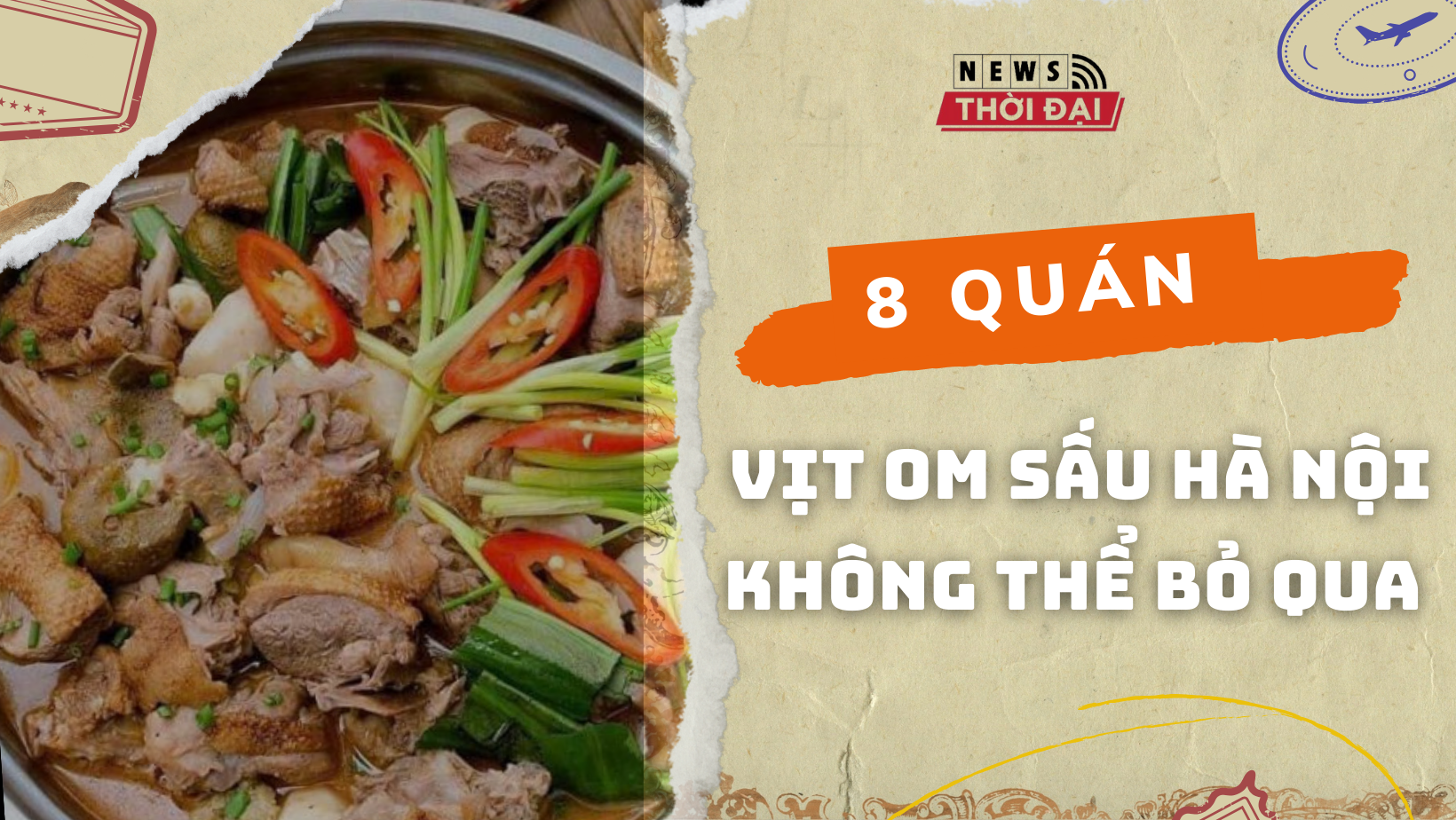 8 quán vịt om sấu Hà Nội không thể bỏ qua