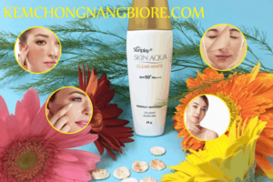 Review 4 Kem Chống Nắng Skin Aqua Cho Da Mụn