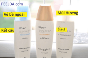 Review Kem Chống Nắng Skin Aqua Acne Clear Milk